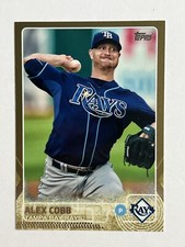 2015 Topps 28 Alex Cobb Gold 2015 Tampa Bay Rays Nm Near Mint