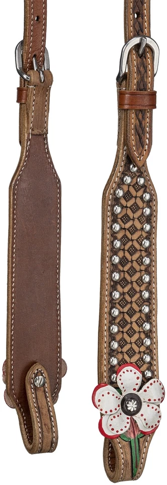 Juego de cabecera y pechuga Western - Juego de amapola blanca 3D de Silver Royal Foto 2 de 4