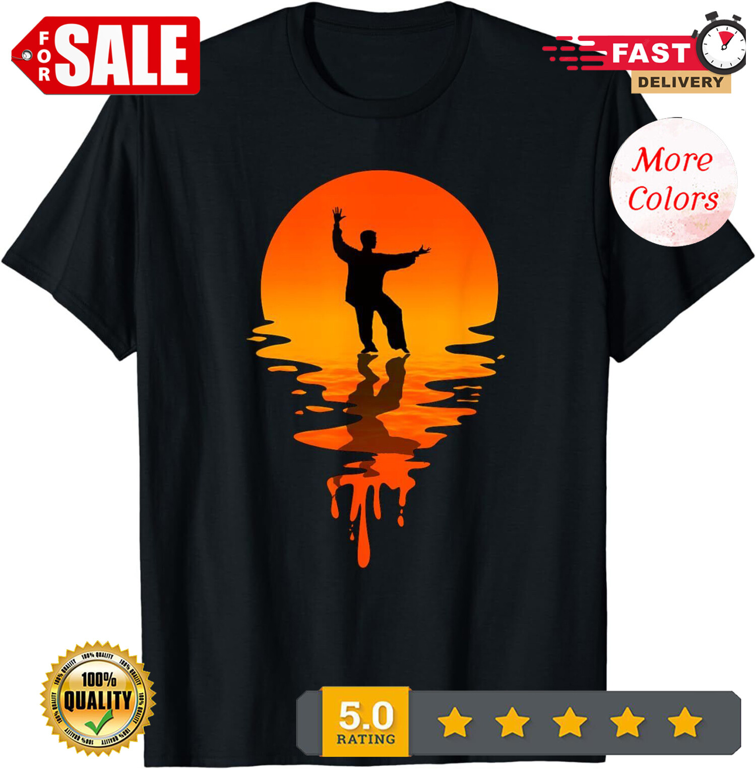 HOT-HOT LIMITED Vintage Retro Style Tai Chi Essential Gift Idea Tee T-Shirt.