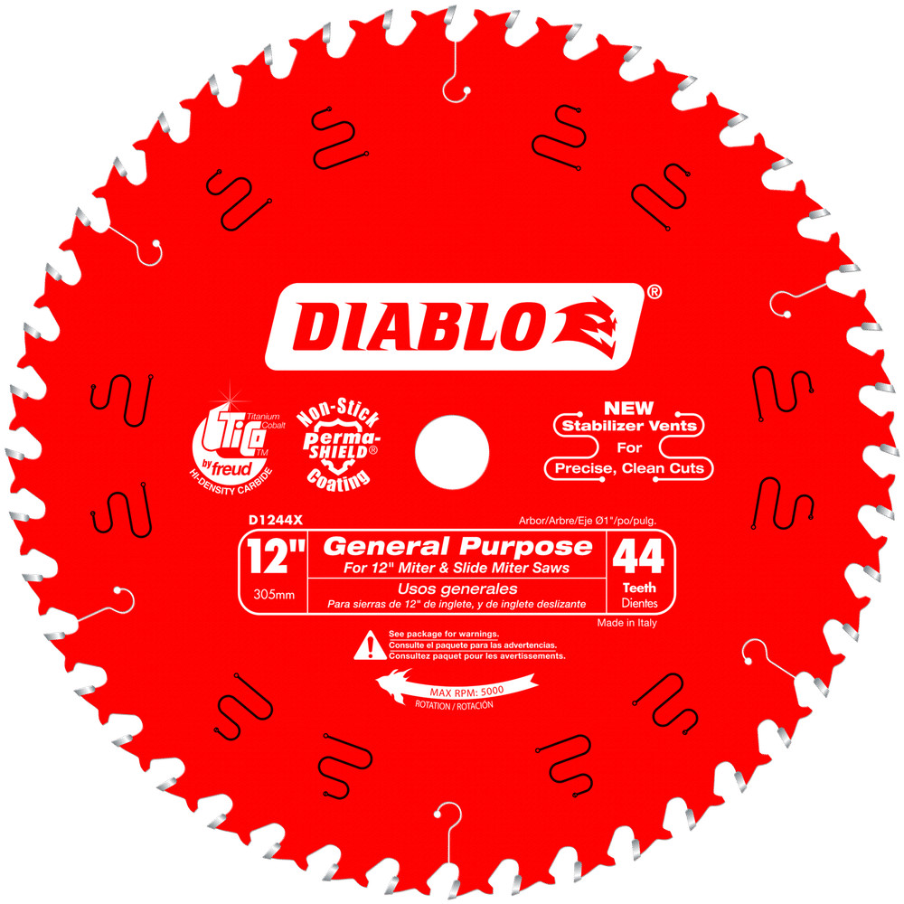 Diablo Tools D1244X 12 in. x 44 Tooth General Purpose Wood Saw Blade