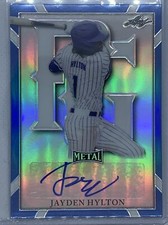 2021 LEAF PERFECT GAME METAL BLUE REFRACTOR JAYDEN HYLTON AUTO 1/30