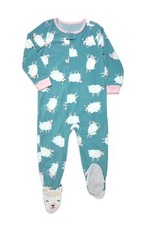 Carter's Girl's Turqoise Teal Fleece Sheep Footed Pajama Sleeper, Size 3T