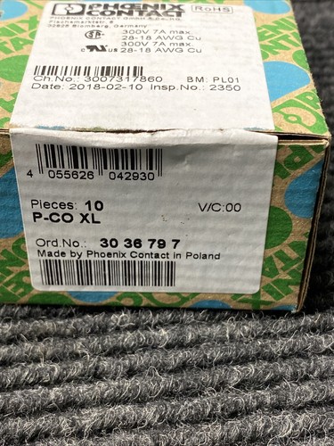 NEW BOX OF 10 PHOENIX CONTACT P-CO XL 3036797 - Picture 8 of 8
