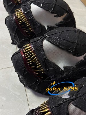 Venon Spiderman 1:1 Full 3D Texture Ver Black Chin Movable New Cosplay Mask Prop