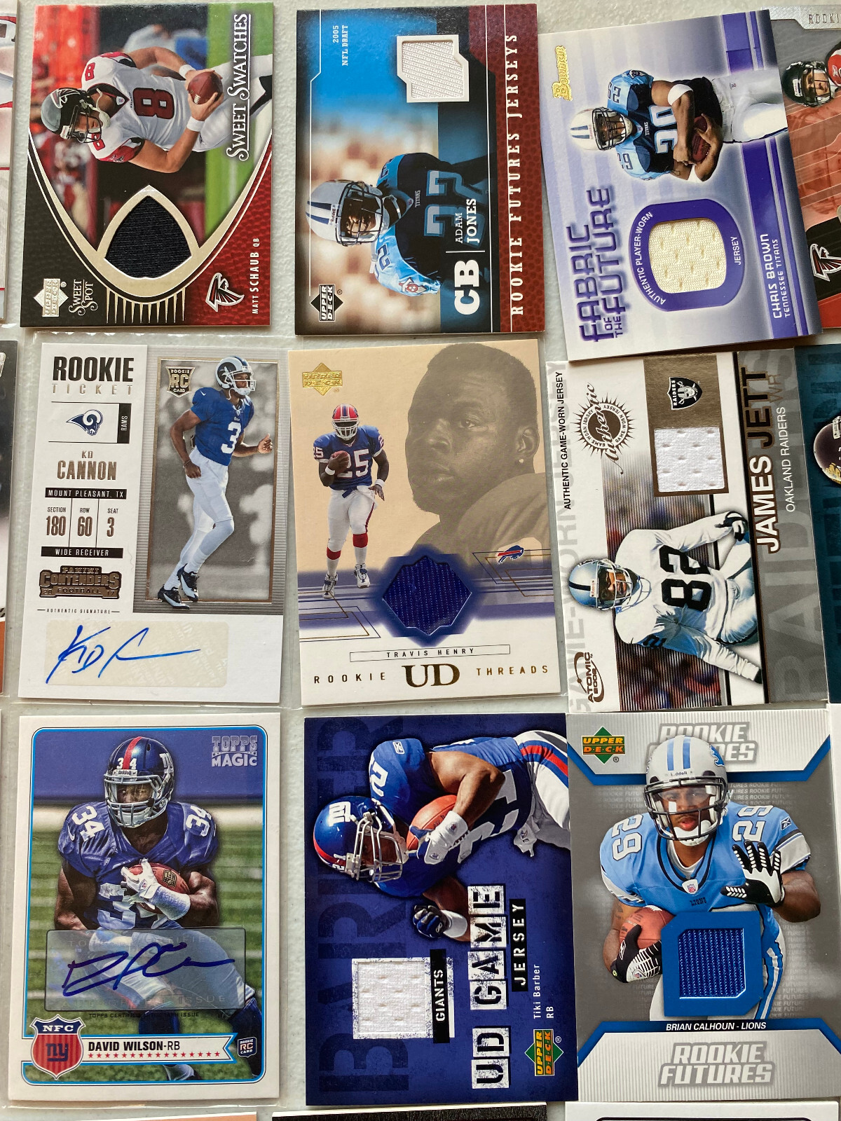 Topp Pacific Upper Deck Football Game Used Jersey Prime Patch Rookie Card Lot 50 view 5