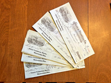22 Vintage 1903-23 Filer & Stowell, Milwaukee, WI Vignetted Bank Checks
