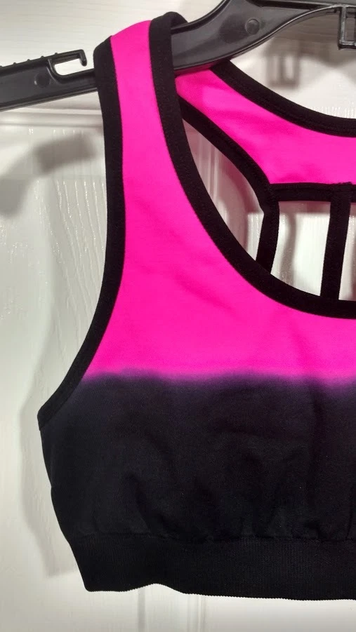 Nuevo Sujetador deportivo IDEOLOGY para mujer entrenamiento yoga impacto medio rosa ombre 76075P250 S Foto 3 de 4