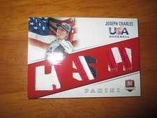 JOSEPH CHARLES 2015 Panini USA Baseball Game Used TRIPLE PATCH #29/35 Card