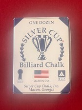 Silver Cup Billiard Chalk - ONE Dozen Black 