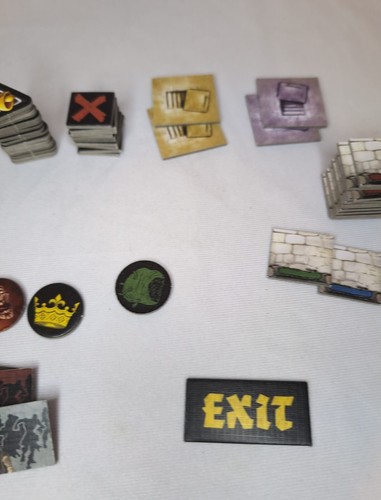 Zombicide Board Game Replacement Token Lot: Objective, Noise, Door, Cards German - Picture 3 of 8