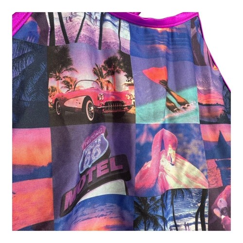 Speedo Women's Girl's Kids Swim Top Graphic Print Swim Pool Beach - Picture 6 of 11
