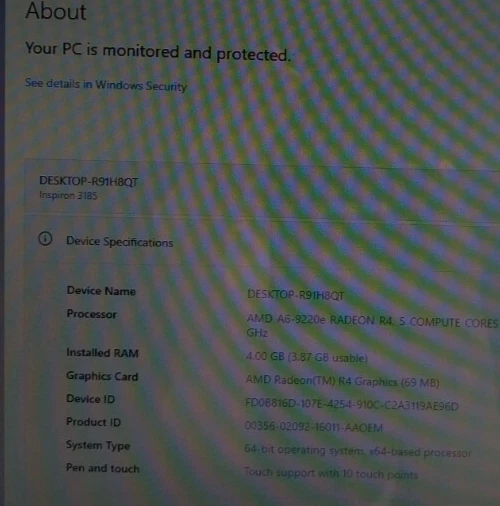 Dell INSPIRON 11 3185 _2-in-1  A6-9220E,  4GB, 64GB - Image 2 of 4