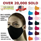 Face Mask ADULT and KIDS Triple Layers 100% Cotton Washable Reusable With Pocket