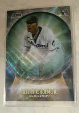 2021 STADIUM CLUB CHROME JAZZ CHISHOLM JR MARLINS RC CRYSTAL BALL WAVE REFRACTOR