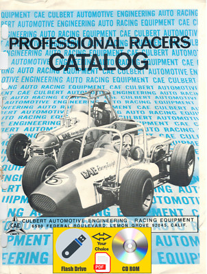 CAE Culbert Automotive Engineering 1970 Sprint Car Catalog PDF File USB Drive