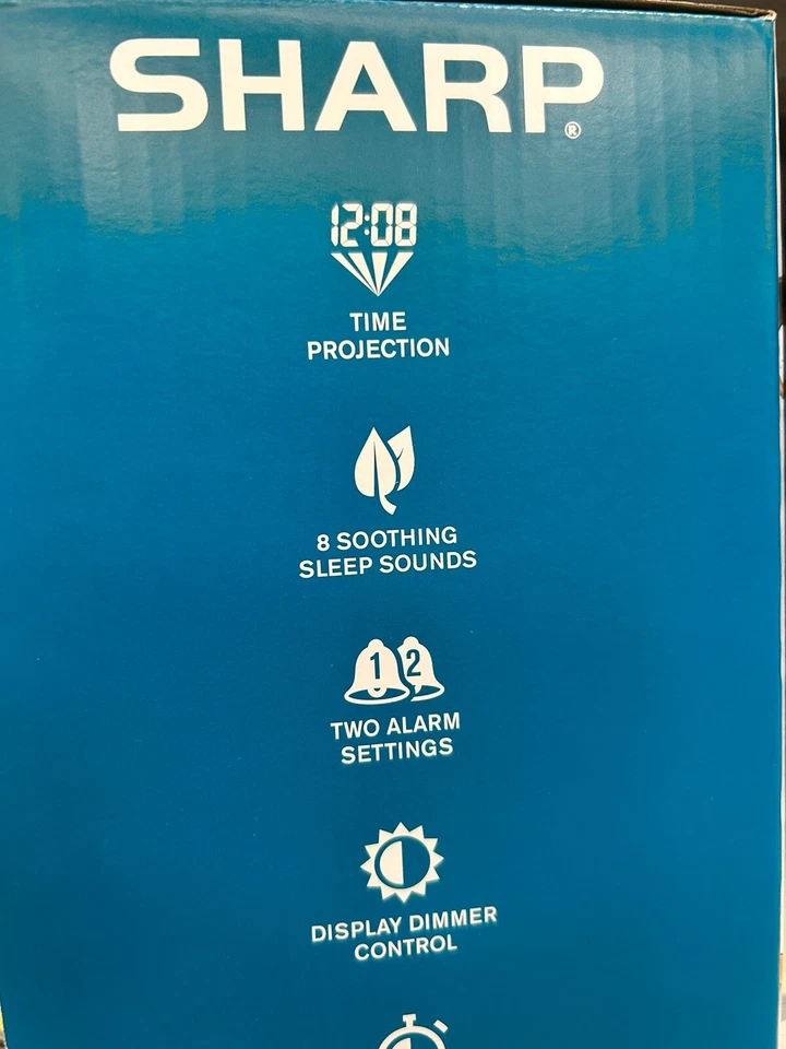 Sharp Projection Alarm Clock with Soothing Nature Sounds, SPC585 - Image 2 of 4