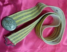 d Vintage Parade Army USSR BELT & Russian Star Buckle Military of OFFICER 9101