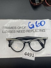 American Optical Vintage 50's Eye Eyeglasses Retro 4-1/4 - 5-1/2 Black Arms G60