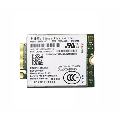 01AX775 New For Thinkpad X1 Tablet 3rd T470s 4G Module Wireless network card