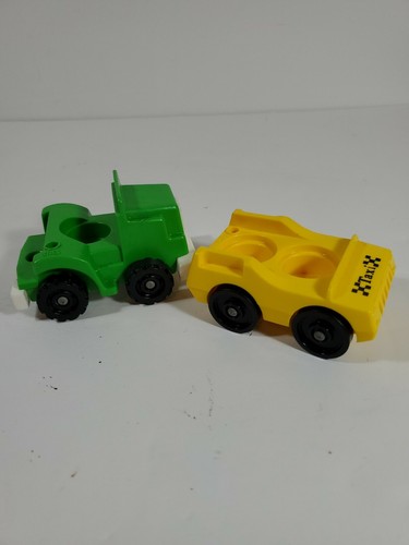 Fisher Price Little People grüner Hauler und gelbes Taxi Vintage - Bild 2 von 8
