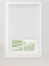 Cordless Window Blinds Mini Blinds 1"  White Vinyl Blind