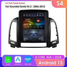 4+32GB 9.7"For Hyundai Santa Fe 2006-2012 Car Radio GPS Navi WIFI DSP BT Carplay