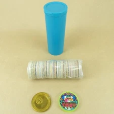 100 Pogs + 2 Slammers + Pog Tube 1990s Retro Nostalgia! Pog Game Ready To Play