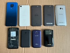 Lot of 9 Android HTC Motorolla Blackberry Smartphones - PARTS NOT WORKING