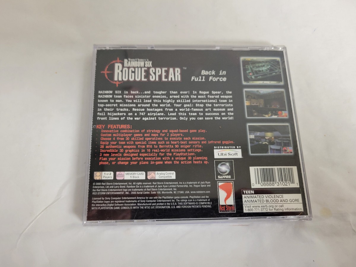RAINBOW SIX ROGUE SPEAR 北米版　PlayStation Tom Clancy's Rainbow Six Rogue Spear (Sony PlayStation 1