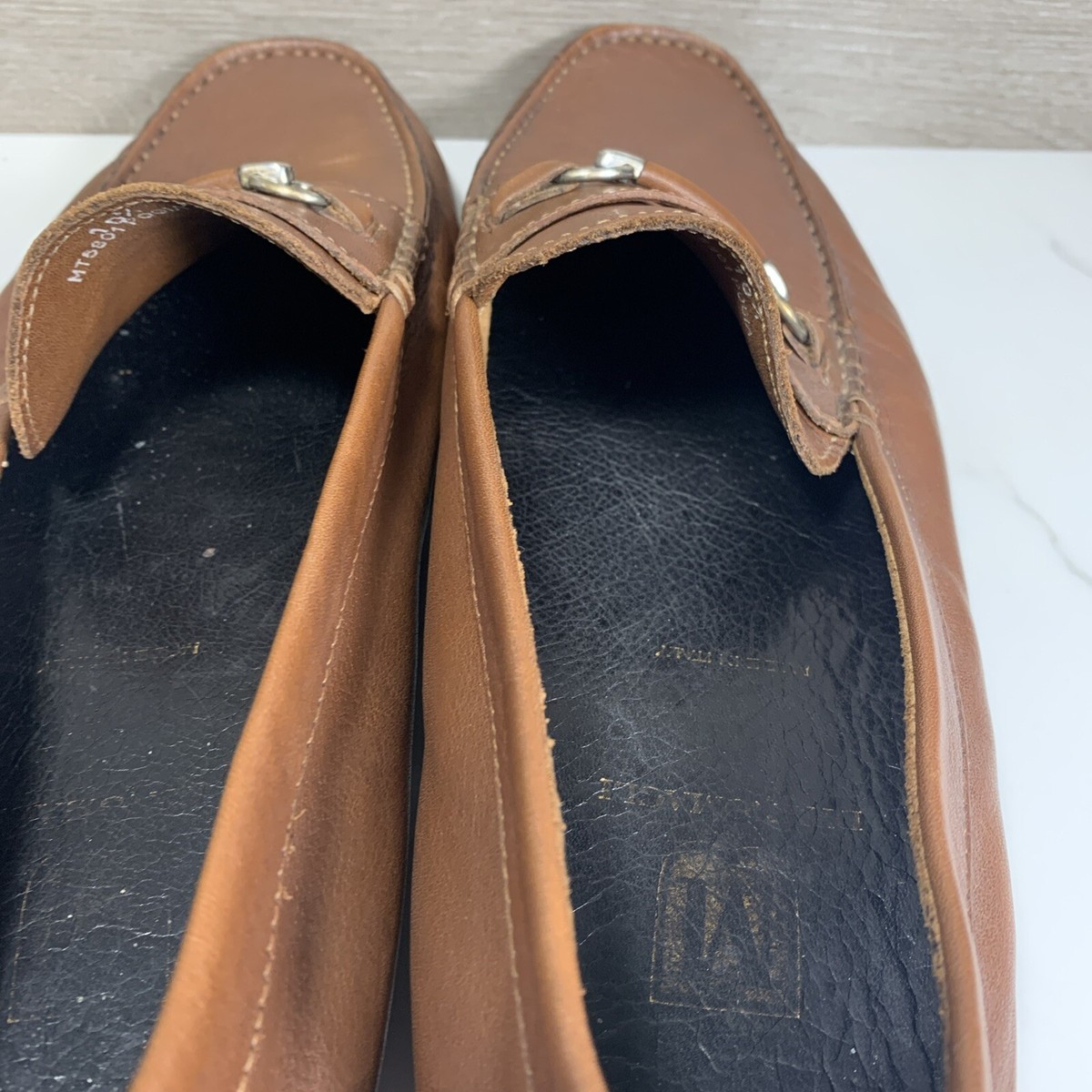 Bruno Magli Horsebit Driving Loafers Perforated Brown Leather Slip On Men’s 11.5 Bruno Magli Horsebit Loafers Brown Leather Slip On Dress  main image 4
