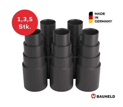 BAUHELD® Universal Staubsauger Adapter Gummi Schwarz Set Bosch Festool 32 36 41