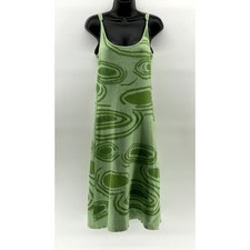 UNBRANDED Women's Green Scoop-Neck Knit Cutout Midi Bodycon Dress SZ S