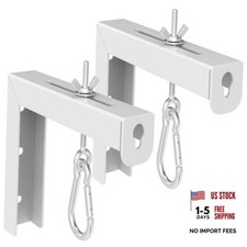 Universal Projector Screen L-Bracket Wall Hanging Mount 6 inch Adjustable White