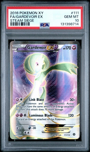 2016 POKEMON F/A Gardevoir EX 111/114 XY - Steam Siege PSA 10