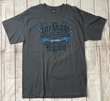 Harley-Davidson Shirt Mens Large Gray Las Vegas Nevada Biker Motorcycle 2018