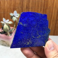 77mm Natural Lapis lazuli slice Crystal gemstone Polish/rough Specimen 84g A2445