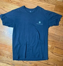 Southern Proper Shirt Mens Large Blue Pocket Graphic Paradise Found Short Sleeve