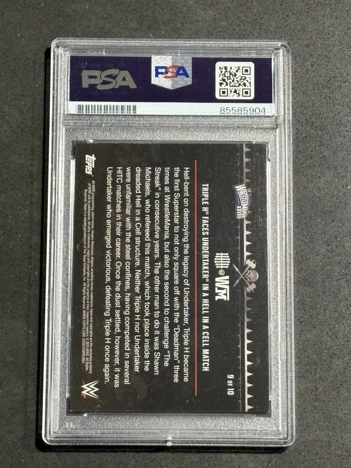 THE UNDERTAKER & SHAWN MICHAELS 2015 TOPPS WWE DUAL SIGNED AUTO CARD PSA/DNA - Image 2 of 2