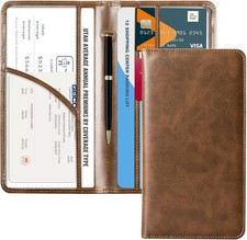 CoBak Car Registration and Insurance Holder - Vehicle Glove L-cowhide Brown