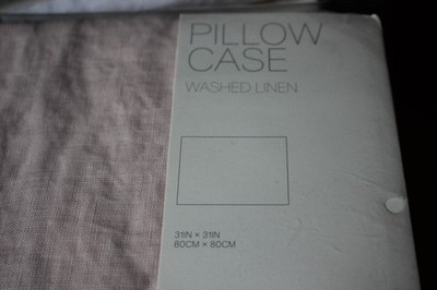 H&M Home Kissenbezug 80x80 cm 100% Leinen Rosé neu ovp