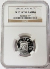2002 W PLATINUM $25 AMERICAN EAGLE 1/4oz STATUE OF LIBERTY NGC PF 70 UC 4180.00 per troy oz