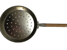 PADELLA PER CASTAGNE CALDARROSTE TEGLIA TEGAME BUCATA Ø 26 CM IN FERRO