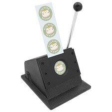 37mm Manual Graphic Punch Die Cutter Round PVC Paper Card Button Maker