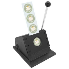 37mm Manual Graphic Punch Die Cutter Round PVC Paper Card Button Maker