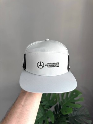 Puma Mersedes AMG Petronas Formula 1 Team Plain Brim Gray Cap, One Size