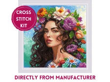 RIOLIS Counted Cross Stitch Kit 2254 Floral Muse, Gorgeous Girl