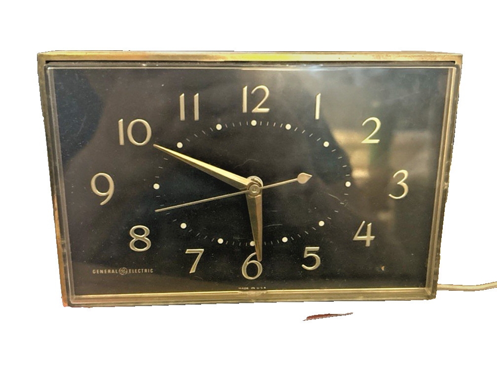 Vintage General Electric Alarm Clock Model 7270 MCM 1960s Tested & Works (USA)