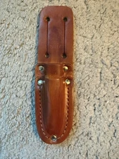 Klein Tools 5187 Scissors Cable-Splicer's Knife Holder, Natural Leather