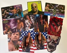 WWF Vintage Vending Machine Stickers Lot of 11: Rock Rikishi Kane DX Austin HHH