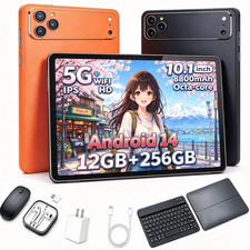 10''Android 14 Tablet 12GB RAM 256GB ROM Octa-Core IPS 5G 8800mAh TF Card Slot